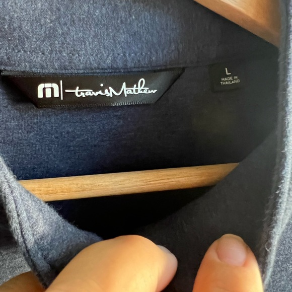 Travis Mathew Mens Blue Full Zip Golf Sweater Size Large - Picture 3 of 7